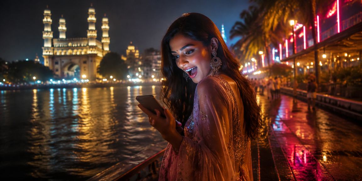 Mobile live casino experience in Hyderabad night market